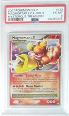 V1902: 2007: Magmortar LV.X: 123/123: Mysterious Treasures: D & P: PSA: 6: EX-MT: 102261248